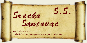 Srećko Santovac vizit kartica